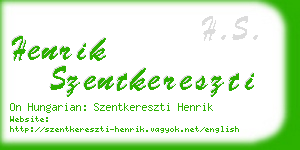 henrik szentkereszti business card